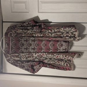 Self Esteem -- beautiful classic print tapestry lightweight duster/3X.